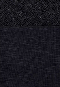 318021-Navy Lace Top - Street One