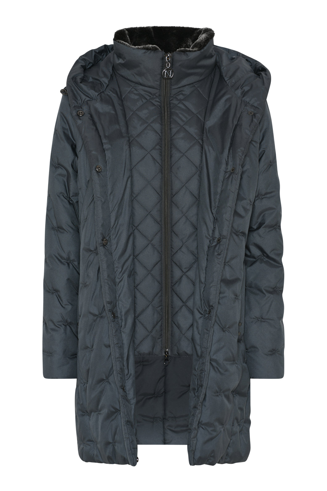 5622- Forrest Green Fur Coat - Norman