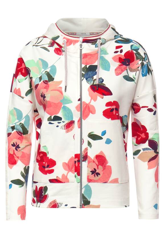 317385- White Floral Jacket - Cecil