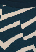 Load image into Gallery viewer, 318815- Navy/ Crean Zig-Zag Top - Street One