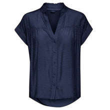 Load image into Gallery viewer, 0523- Navy Chiffon Blouse- Fransa