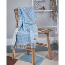 Load image into Gallery viewer, Foxford Blue Spot Baby Blanket