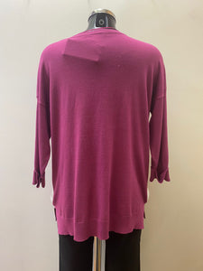 9698- Magenta Button Detail Jumper- Fransa