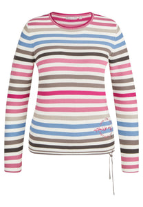 114617- Pink / Mink Stripe Jumper - Rabe