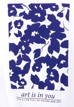 Load image into Gallery viewer, 317805- White &amp; Blue Flower Print T-Shirt- Street One