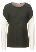 Load image into Gallery viewer, 301819- Olive Colourblock Jumper- Cecil