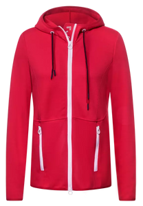 253410- Red Zip Hoody -  Cecil