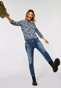 343086-Printed Teardrop Blouse