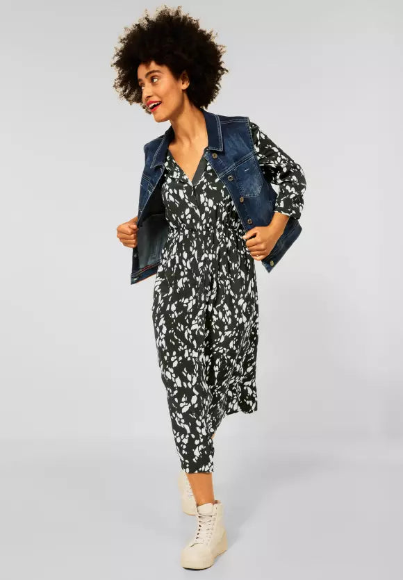 143324- Green Print Dress - Street One