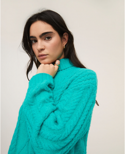 231- Turquoise Cable Knit Jumper - Surkana