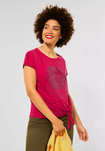 Load image into Gallery viewer, 318037-Red T-Shirt with stone detail Street One