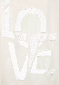 317455- Cream Love Sequence Top- Cecil