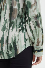 Load image into Gallery viewer, 1213- Green Print Blouse - Fransa