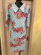 Load image into Gallery viewer, Via Veneto Sky Blue Print Dress