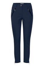 Load image into Gallery viewer, 3735 - Navy Zio 7/8 Trouser - Fransa
