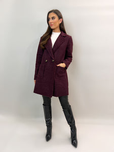 Burgundy Teddy Coat - Kate & Pippa