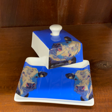 Load image into Gallery viewer, Brigid Shelly Cow Butter Dish - Nancy (Blue)