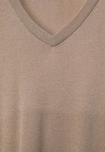 Load image into Gallery viewer, 318902- Cream Lurex V-Neck Jumper