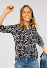 Load image into Gallery viewer, 343270- Printed Blouse Carbon Grey - Cecil