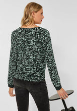 Load image into Gallery viewer, 343604- Mint Printed V-Neck Blouse - Street One