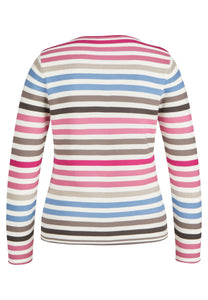 114617- Pink / Mink Stripe Jumper - Rabe