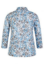 Load image into Gallery viewer, 112364- Blue Print Polo Shirt - Rabe