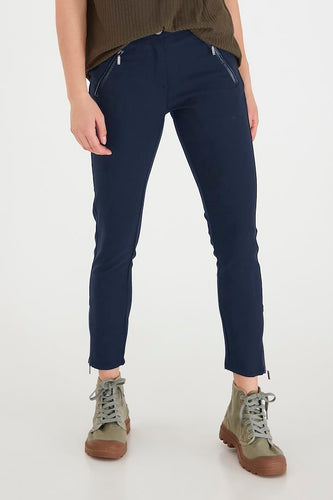 3735 - Navy Zio 7/8 Trouser - Fransa