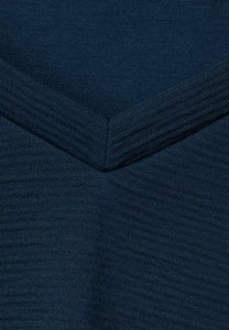 318783- Navy V Neck Jumper - Street One