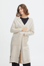 Load image into Gallery viewer, 1465- Fransa Long Cream Cardigan
