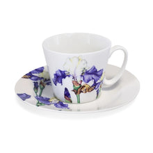 Load image into Gallery viewer, 147591- Tipperary Crystal S/2 Cup &amp; Saucer (Rose &amp; Iris)