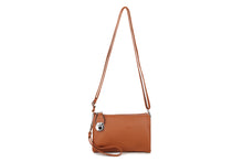 Load image into Gallery viewer, 88101- Crossbody bag with zip clasp - Brown