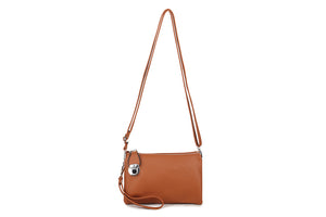 88101- Crossbody bag with zip clasp - Brown