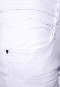 375134- White denim cropped trouser- Street One