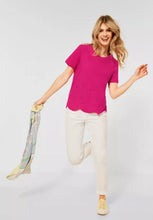 Load image into Gallery viewer, 317968- Embroidered Raspberry Pink T-shirt- Cecil