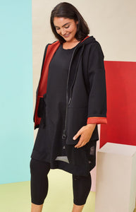 116 Ora hooded jacket / Contrast Lining