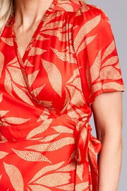 Leaf Print Dress - Peruzzi