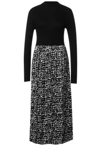 143425- Street One Black & Print Mix dress