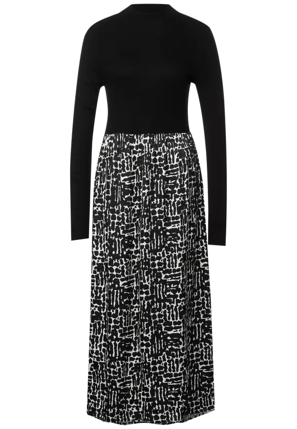 143425- Street One Black & Print Mix dress