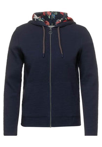 317379- Navy Waffle Jacket- Cecil