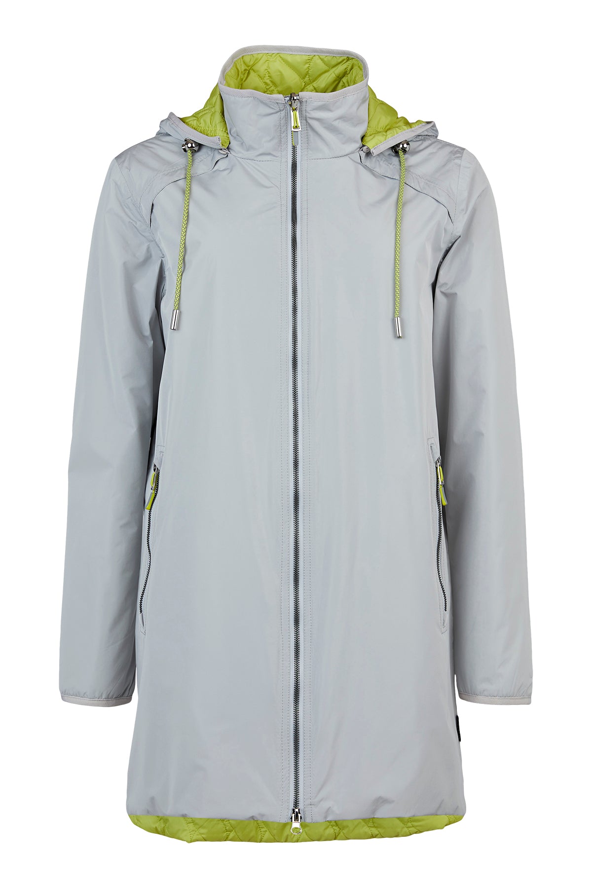 657 Lime Grey Reversible Rain Coat Frandsen
