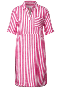143475- Pink Stripe Linen Dress - Street One