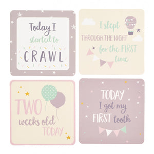 Baby Milestone Cards- Pink