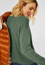 Load image into Gallery viewer, 13389-Frosty Green Boat Neck Jumper- Street One