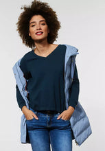 Load image into Gallery viewer, 318783- Navy V Neck Jumper - Street One