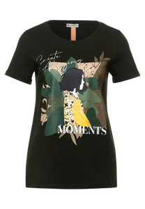 317600- Green Scribble Print T-Shirt- Street One