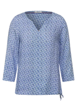 Load image into Gallery viewer, 343146-Blue Print Blouse - Cecil