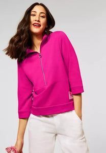 301850- Powerful Pink Short Sleeve Pullover - Street One