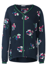 Load image into Gallery viewer, 343788- Printed Blouse-Navy-Cecil