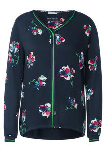 343788- Printed Blouse-Navy-Cecil