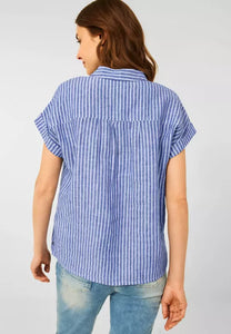343038- Stripe Linen Blouse- Cecil